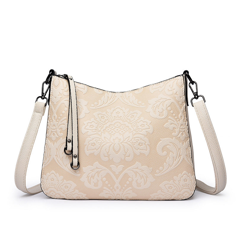 Women's PU Leather Crossbody Messenger Bag - Multi-Compartment Shoulder Bag