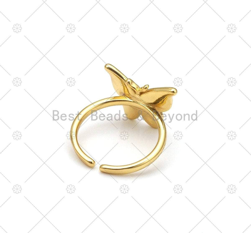 Butterfly Shape Adjustable Ring, Sku#X278