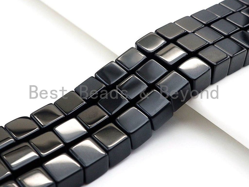 NEW STYLE!! Quality Natural Black Onyx Cube beads, 6mm/8mm/1