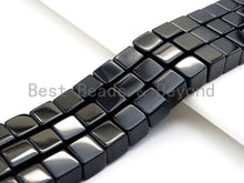 Load image into Gallery viewer, NEW STYLE!! Quality Natural Black Onyx Cube beads, 6mm/8mm/1