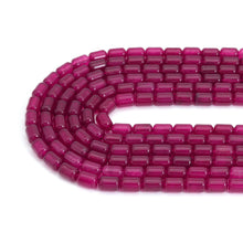 Load image into Gallery viewer, 8x12mm Red Jade Smooth Cylinder Beads, Sku#U2238