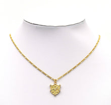Load image into Gallery viewer, CZ Bird On Gold Shield Charm, Sku#F1495