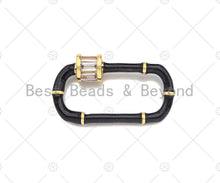 Load image into Gallery viewer, New Gold Filled Colorful Enamel Buckle Clasp, Enamel Oval Shape Screw Clasp, 18K Gold Filled Clasp Lock, Screw Clasp,17x30mm,Sku#H326
