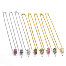 Load image into Gallery viewer, Gold Silver box Chin with Spacer Tube Pendant Necklace