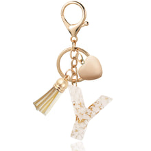 Load image into Gallery viewer, Personalized Heart Shell Letter Pendant Necklace with Tassel - A-Z Initial Charm