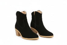 Load image into Gallery viewer, Women's Retro Sock Bootie | Pointed Toe Slip-On | Mid Heel