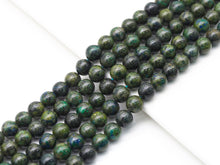 Load image into Gallery viewer, Genuine Green Blue Chrysocolla Round Smooth Beads, Sku#U1393