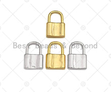 Load image into Gallery viewer, 18k Shiny Gold Padlock Charms, Dainty Lock Charms, Padlock Pendant, Gold Charm, Gold Pendant, Padlock Necklace Charms, 10x15mm, Sku#LK06