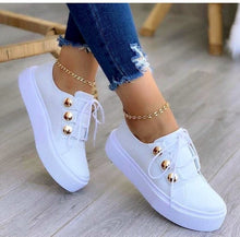 Load image into Gallery viewer, Rivet Lace-Up Sneaker Flats