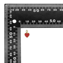 Load image into Gallery viewer, Colorful Enamel Gold Heart Charm, Sku#ML74c