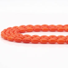 Load image into Gallery viewer, Orange Coral Smooth Rice Shape Beads, Sku#U1606