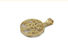 Load image into Gallery viewer, Gold Colorful CZ Life Tree On Round Ring Charm, Sku#JL126