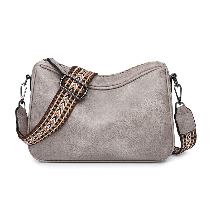 Korean-Style Soft PU Leather Crossbody Bag