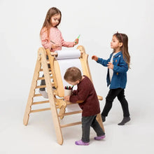 Load image into Gallery viewer, 5in1 Montessori Climbing Set: Triangle Ladder + Climbing Arch + Slide Board + Climbing Net + Art Addition