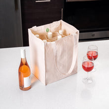 Load image into Gallery viewer, Canvas Wine Tote
