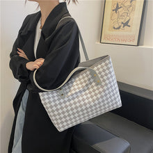 Load image into Gallery viewer, Plaid Shoulder Tote Bag for Women – Large Capacity Nylon Everyday Handbag