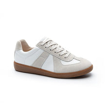 Load image into Gallery viewer, Women's Korean Retro Patchwork Lace-Up Flat Shoes - Round Toe Casual Leather Flats