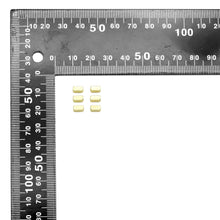 Load image into Gallery viewer, CZ Rectangle Tube Gold Spacer beads, Sku#JL187