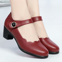 Load image into Gallery viewer, Chunky Heel Slip-On Shoes