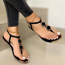 Load image into Gallery viewer, Flat Sandals – Buckle Strap Summer Beach Shoes