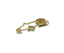 Load image into Gallery viewer, Gold CZ Safety Pin Charm, Sku#LK694