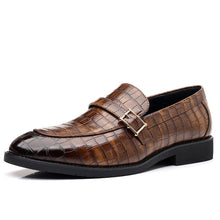 Load image into Gallery viewer, Men's Pointed Toe Leather Dress Shoes - Slip-On Business Casual Loafers