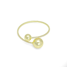 Load image into Gallery viewer, CZ Tennis Round Ball End Adjustable Bracelet, Sku#A452