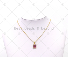 Load image into Gallery viewer, CZ Rectangle Charm, Sku#LK519