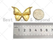 Load image into Gallery viewer, CZ Micro Pave 3D Butterfly Shape Pendant, Sku#LK342