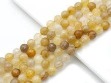 Load image into Gallery viewer, Genuine Rutilated Quartz Faceted Round Beads, Sku#U1401