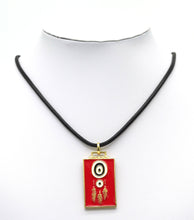 Load image into Gallery viewer, CZ Enamel Evil Eye On Rectangle Pendant, Sku#JL98