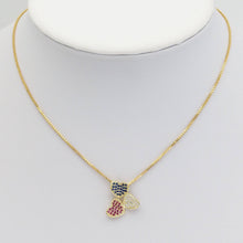 Load image into Gallery viewer, Triple Color CZ Heart Charm, Sku#LK865