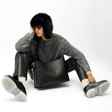 Load image into Gallery viewer, Men's Large Silver Quilted Crossbody Bag – Urban Minimalist PU Leather Shoulder Bag