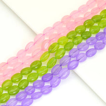 Load image into Gallery viewer, Flat Oval Jade Smooth Beads, Sku#U1948