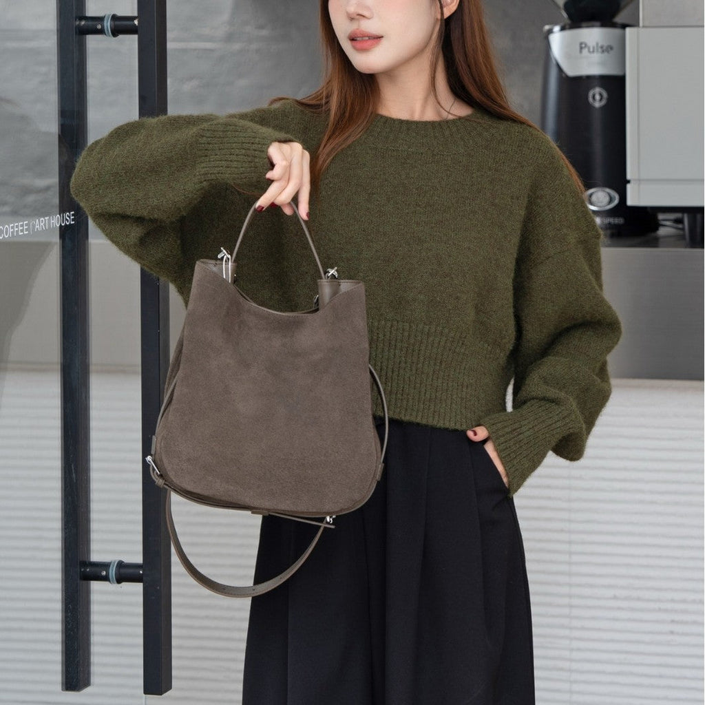 Genuine Leather Crossbody Bag Women - Urban Minimalist Shoulder Bag