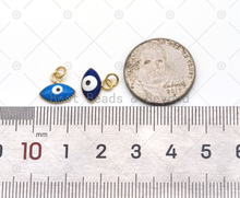 Load image into Gallery viewer, Colorful Enamel Evil Eye Shape Pendant,18K Gold Filled Charm, Necklace Bracelet Charm Pendant, Sku#JL65