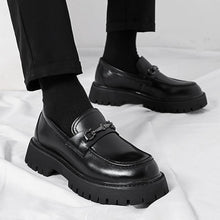 Load image into Gallery viewer, Men's Chunky Sole British Business Loafers – Wide Toe Slip-On Dress Shoes
