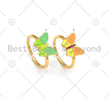 Load image into Gallery viewer, Enamel Butterfly Shape Adjustable Ring, Sku#C125