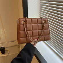 Load image into Gallery viewer, Plaid Bag Womens Small Diamond-Pattern Embroidered Grid Shoulder Bag