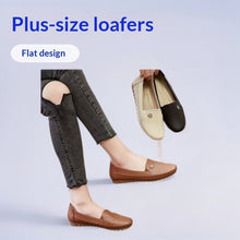 Load image into Gallery viewer, Women's Comfortable Flat Dress Shoes – Round Toe Slip-On PU Leather | Black Camel Pink Off-White