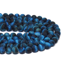 Load image into Gallery viewer, High Quality Blue Tiger Eye Matt Round Smooth Beads, 8mm/10m