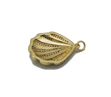 Load image into Gallery viewer, CZ Pave Gold Sea Shell Shape Charm, Sku#LX119