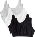 Fruit of the Loom Women's Wireless Cotton Sports Bra, Multipack
