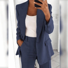 Load image into Gallery viewer, Lapel Blazer &amp; Slim-Fit Trousers Two-Piece Suit – 10 Colors XS–5XL
