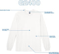 Gildan Adult Ultra Cotton Long Sleeve T-Shirt, Style G2400, Multipack