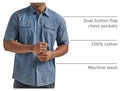 Wrangler Authentics Men's Short Sleeve Classic Woven Shirt
