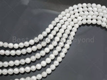 Load image into Gallery viewer, Mystic Coated Natural Faceted White Jade Beads, 6mm/8mm/10mm Natural White Gemstone Beads, Natural Jade Beads, 15.5inch strand, SKU#UA218