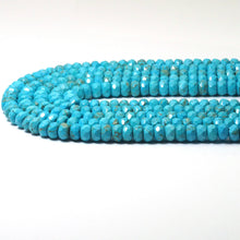 Load image into Gallery viewer, Faceted Rondelle Blue Turquoise Beads, 2x4mm/4x6mm/5x8mm, Sku#U1591