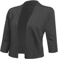 Women's 3/4 Sleeve Cropped Cardigan Sweater jacket Short Shrugs for dresses