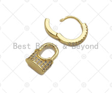 Load image into Gallery viewer, Lock Shape Higgie Earring, Sku#O28